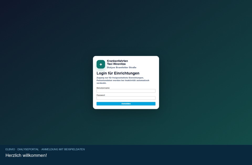 Dialyseportal mit roter Schrittmarkierung